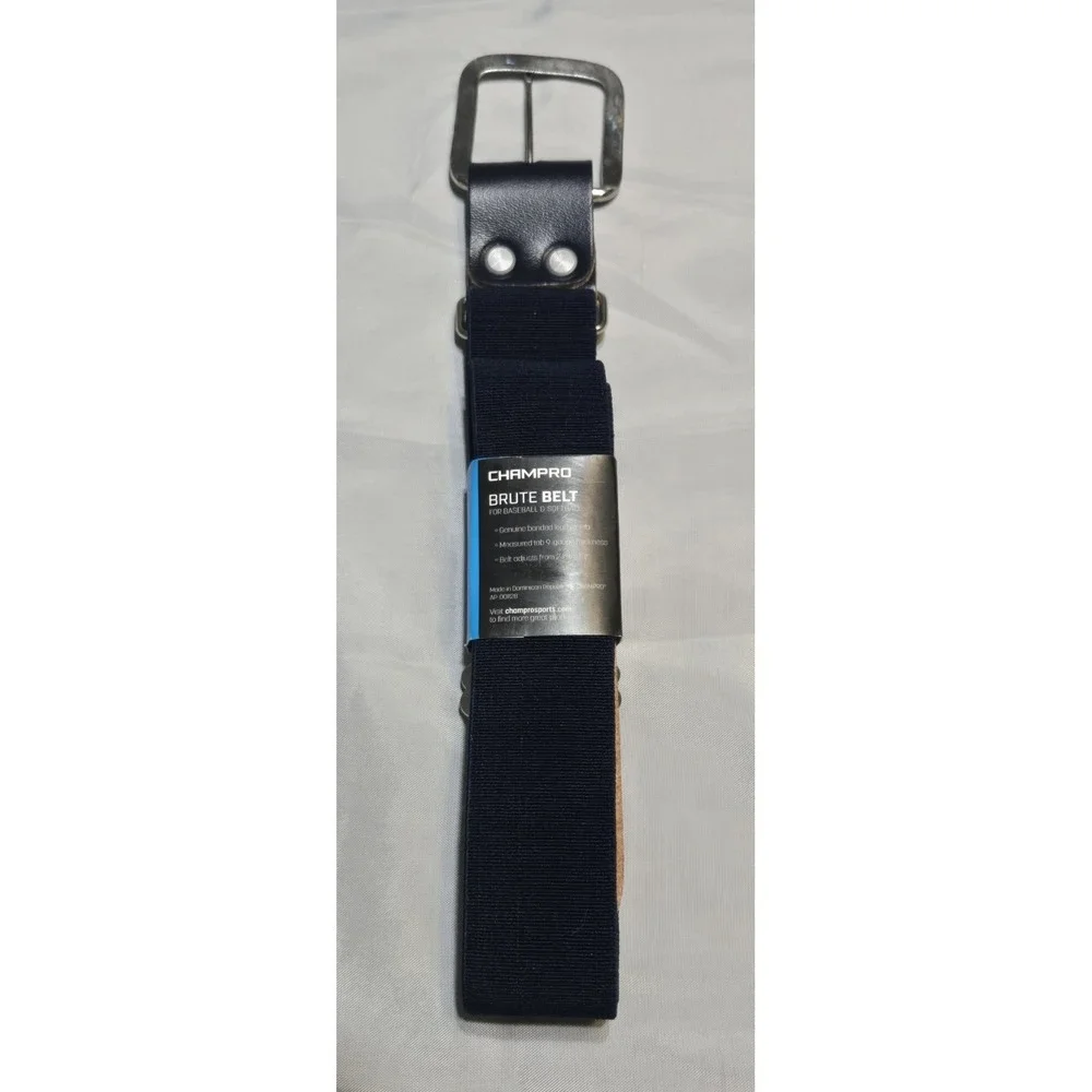 Champ Pro Brute Baseball/ Softball Leather Tab Belt Adult 1.5